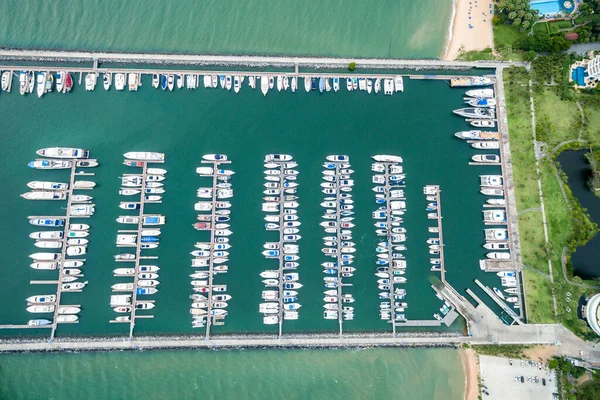 Topview Marine station Luxury yachts and private boats seaport in Marine station complex , Pattaya province Thailand