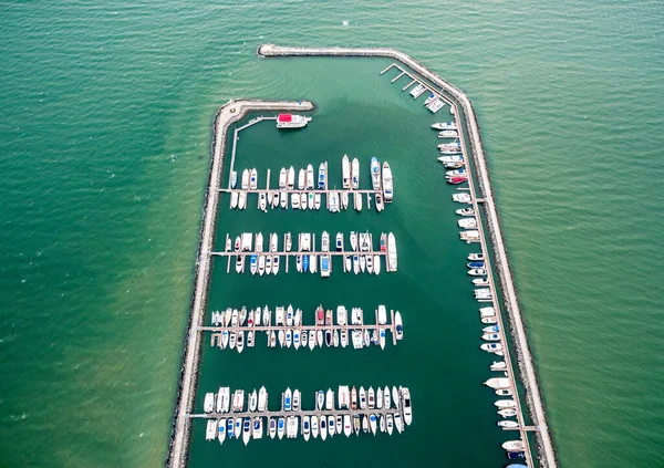 Topview Marine station Luxury yachts and private boats seaport in Marine station complex , Pattaya City Chonburi province  , landscape Thailand