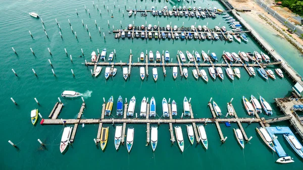 Topview Marine station Luxury yachts and private boats seaport in Marine station complex , Pattaya province Thailand