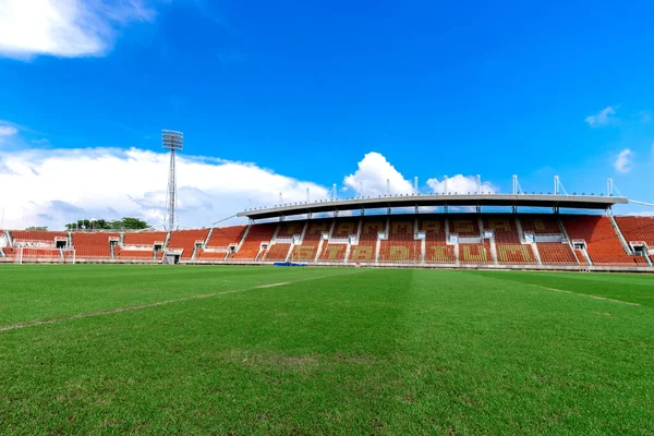Terrain Football Terrain Football Herbe Verte Dans Stade Athlétique Thaïlande — Photo