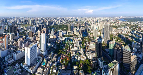 Metropolitan Bangkok City Panorama Aéreo Vista Torre Urbana Bangkok Cidade — Fotografia de Stock