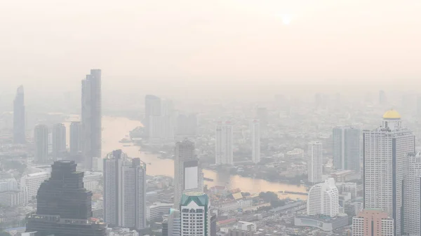 Bangkok City Thailand Luftverschmutzung Bleibt Auf Gefährlichem Niveau Pm2 Schadstoffe — Stockfoto