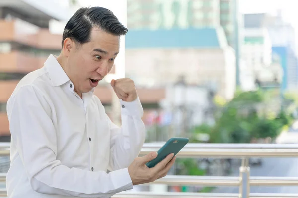 Lifestyle Geschäftsleute Freuen Sich Über Smartphone Geschäftskonzept — Stockfoto