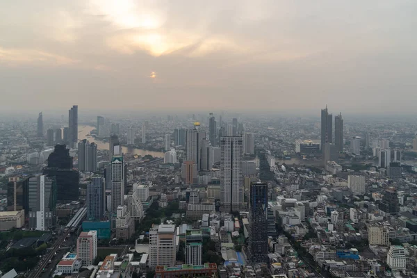 Bangkok City Thailand Air Pollution Remains Hazardous Levels Pm2 Pollutants — Stock Photo, Image