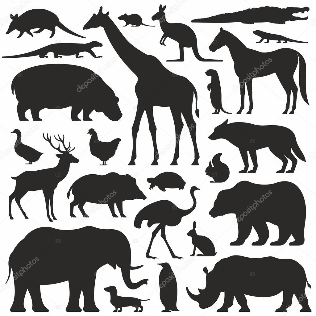 Download á Silhouette Of Animals Stock Vectors Royalty Free Animal Silhouettes Pictures Download On Depositphotos