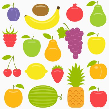 vektör meyve seti