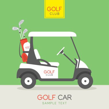 beyaz golf arabası. Golf arabası