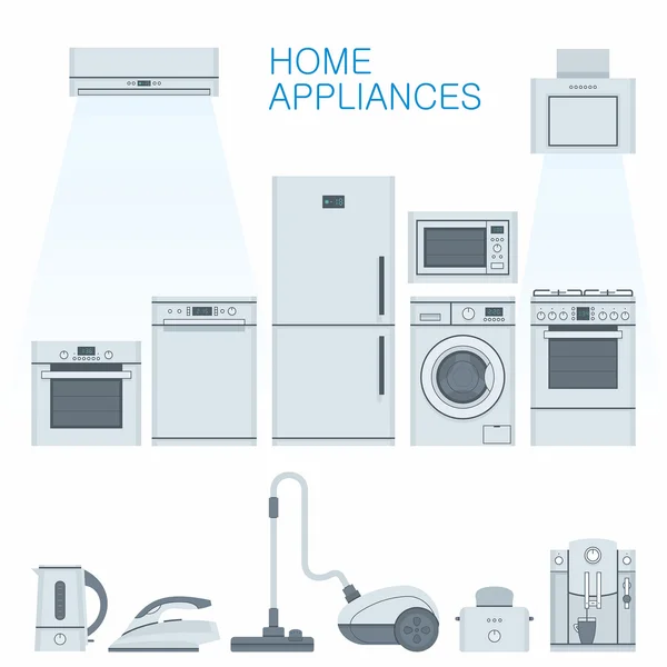 Grupo de electrodomésticos — Archivo Imágenes Vectoriales