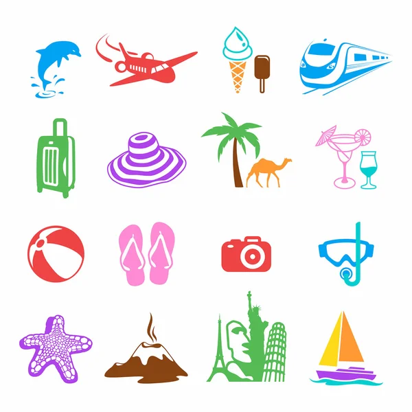 Conjunto de icono de verano — Vector de stock