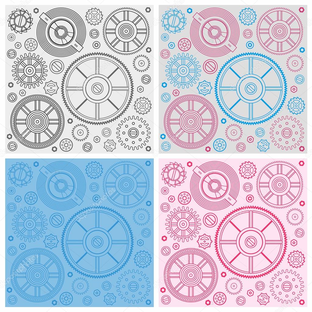 Seamless pattern of gears
