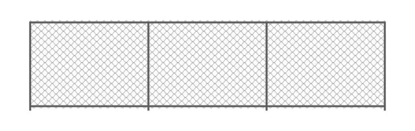 Chain Link Fence Metal Wire Fence Wire Grid Construction — Stock Vector