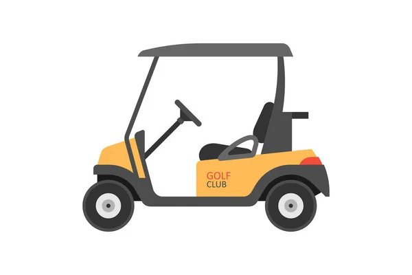 Auto Golf Estilo Plano Aislado Sobre Fondo Blanco — Vector de stock