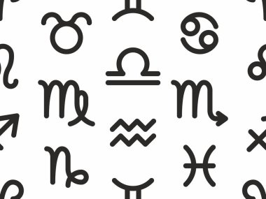 Zodyak işaretli kusursuz desen. Burç burcu işaretleri