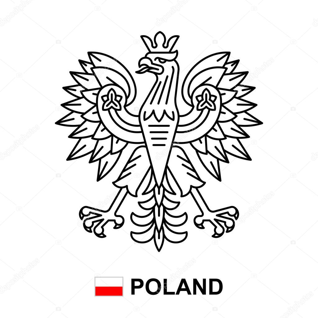 Coat of arms of Poland. isolated on white background