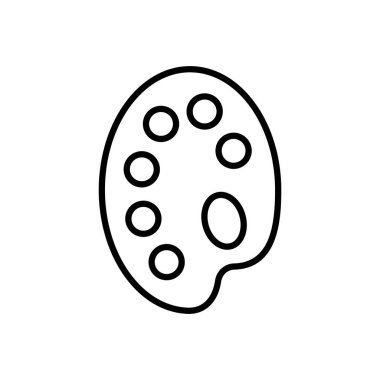 Palet simgesi. Beyaz arka planda izole edilmiş. Düz tasarım