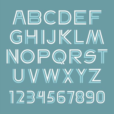 Linear font clipart