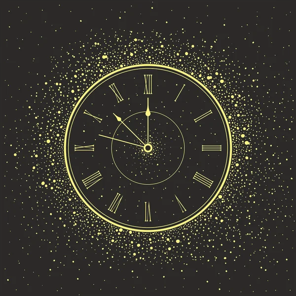 Nouvelle horloge année — Image vectorielle