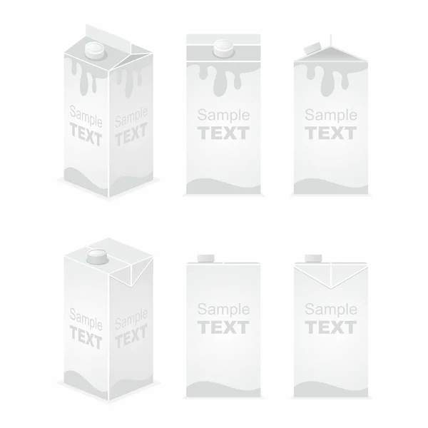 Kartong mjölk eller juice pack mall — Stock vektor