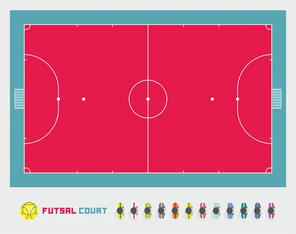 Tribunal de Futsal — Vetor de Stock