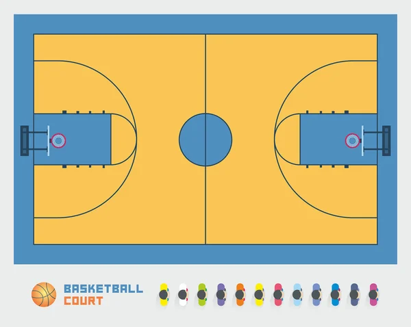 Campo da basket — Vettoriale Stock