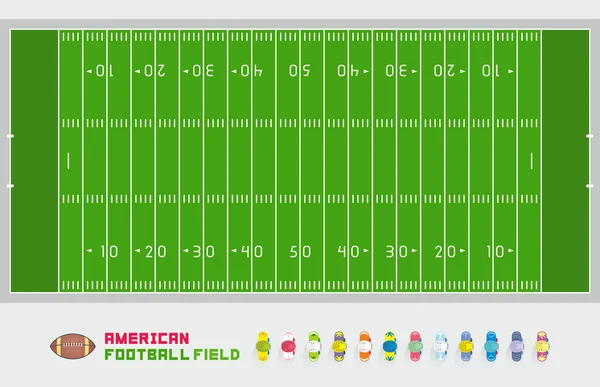 Campo di football americano — Vettoriale Stock