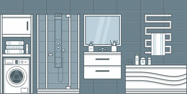浴室 — 图库矢量图片
