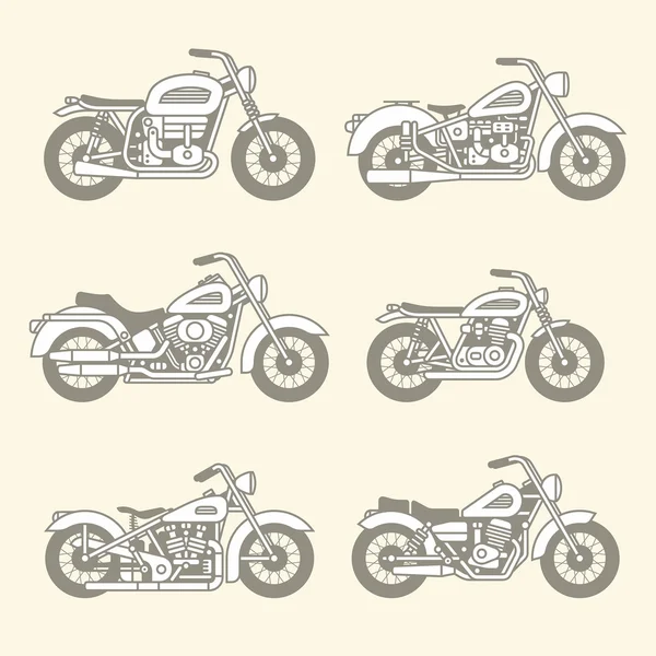 Conjunto de iconos de motocicleta — Archivo Imágenes Vectoriales