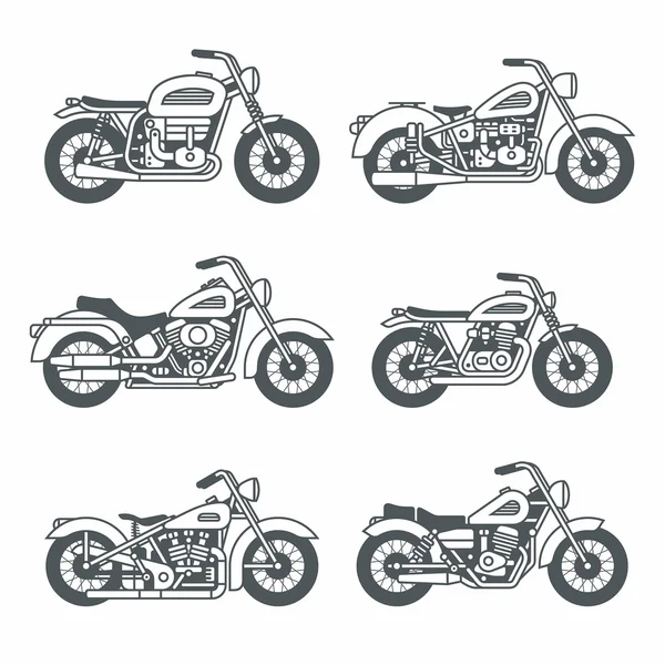 Icônes de moto ensemble — Image vectorielle