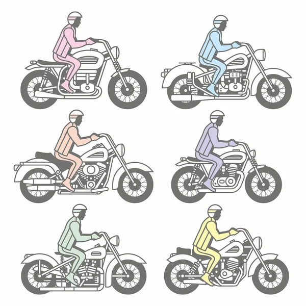 バイクのアイコンセット — ストックベクタ