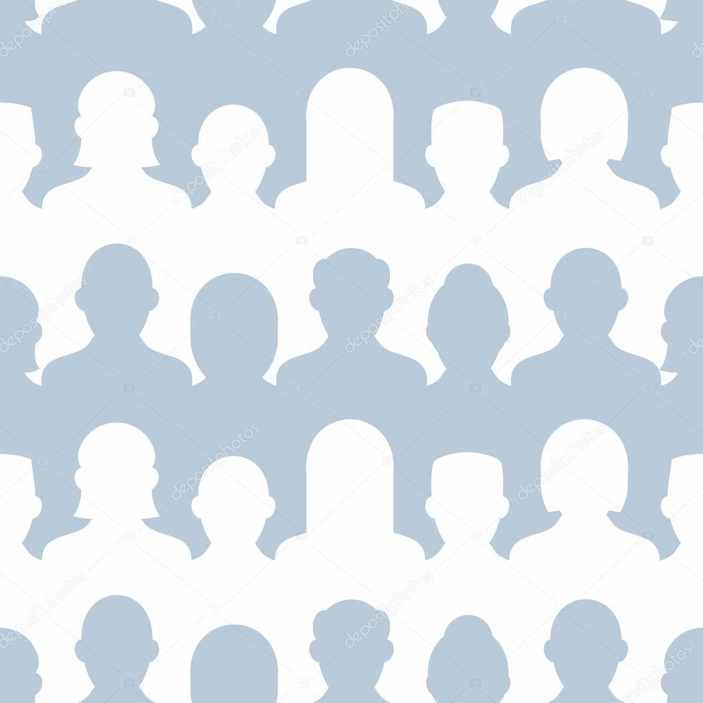 Group of people seamless pattern