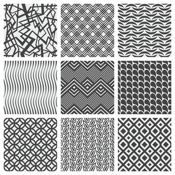 Set geometrische patronen — Stockvector