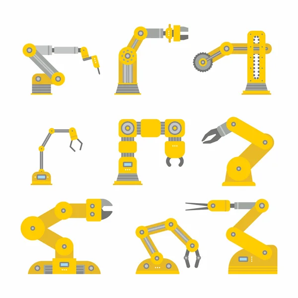 Industrial robot arm — Stock Vector