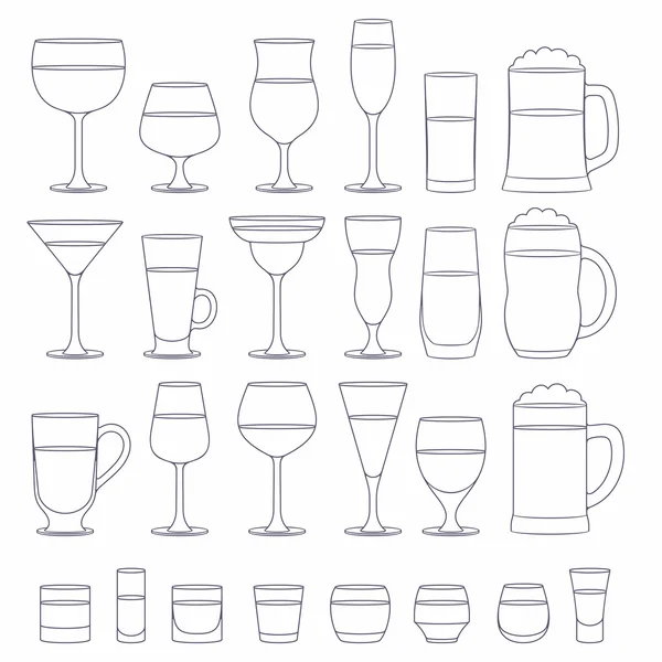 Alkoholbrille. Set von goldenen glänzenden Symbolen.: Stock-Vektorgrafik  (Lizenzfrei) 529553173