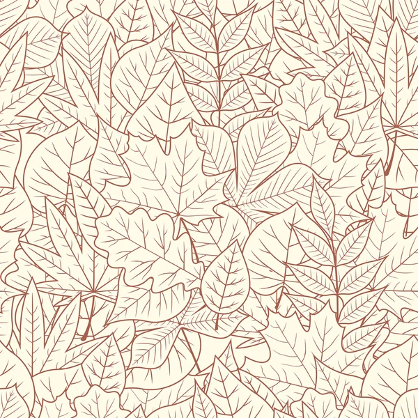 Seamless autumn leaves pattern — Stock Vector