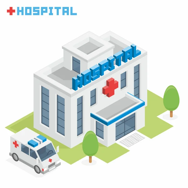 Edificio Hospital — Vector de stock