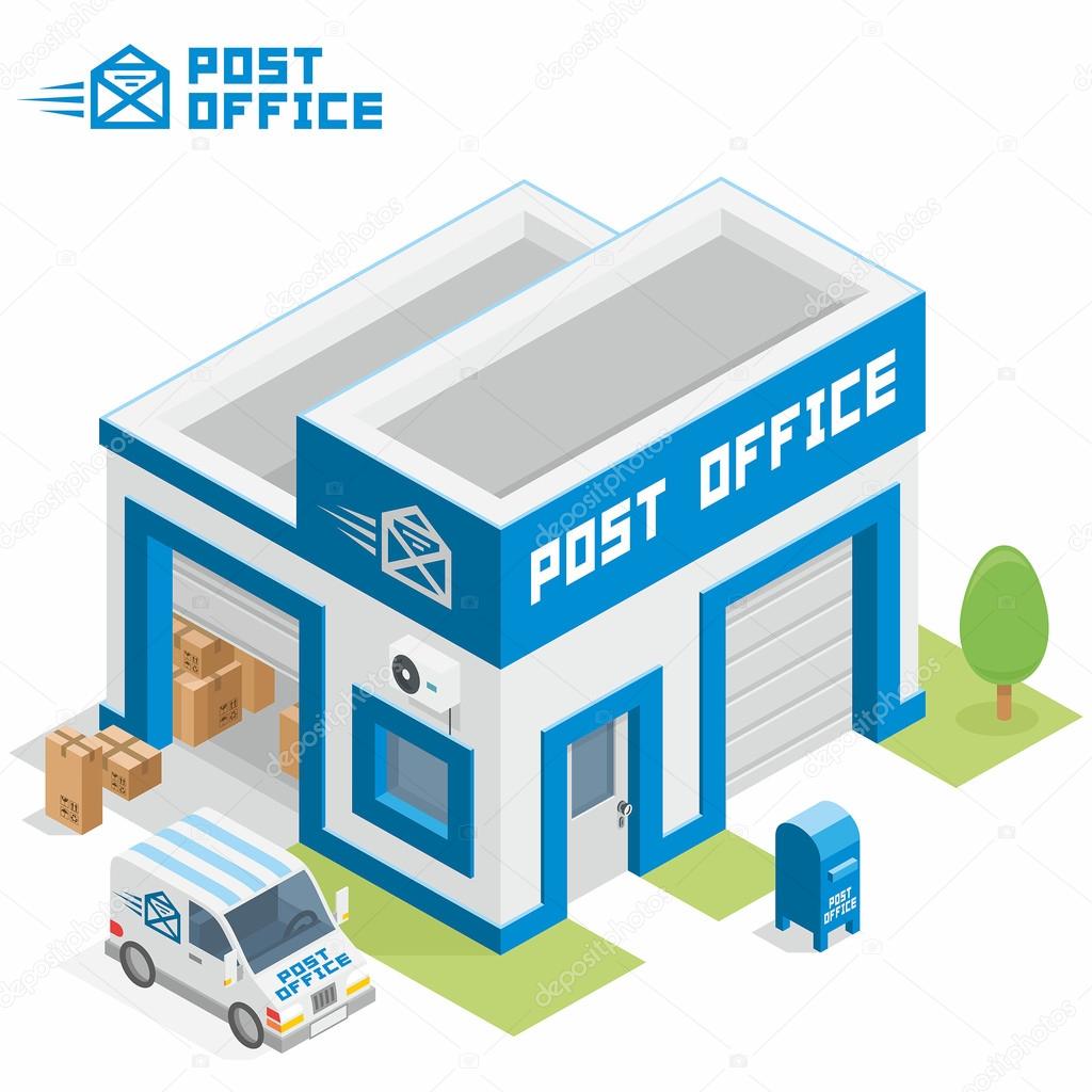 Post office building Stock Vector Image by ©Volykievgenii #83719914