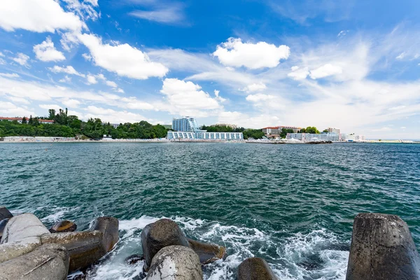 Varna strand op zwarte zee — Stockfoto