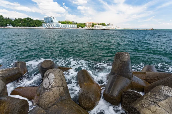 Varna strand op zwarte zee — Stockfoto