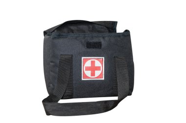 İlk yardım çantası siyah kumaş