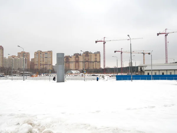 Moscow. Construction of a new district Kotelniki — Stock Photo, Image
