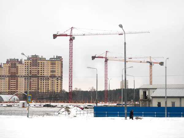 Moscow. Construction of a new district Kotelniki — Stock Photo, Image