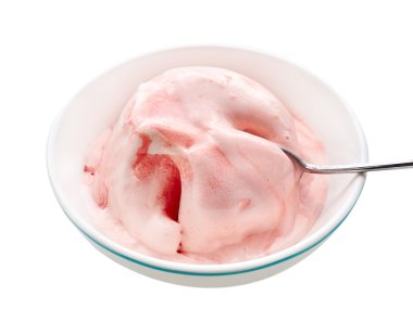 Beyaz bir kase dondurma