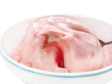 Beyaz bir kase dondurma