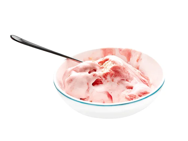 Ice cream in a white bowl — Stock Photo, Image