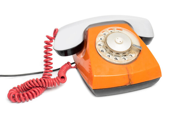 Оранжевый телефон
