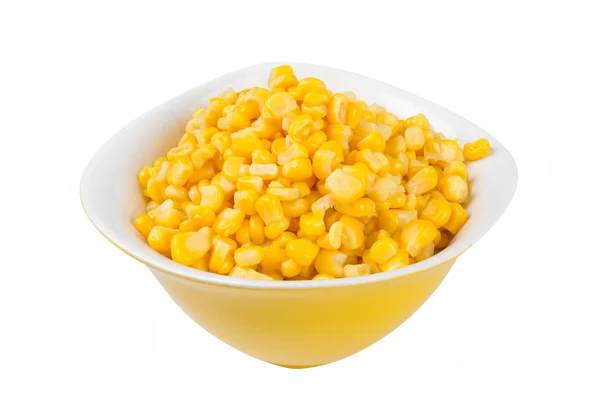 Yellow corn in a bowl — Stock Photo, Image