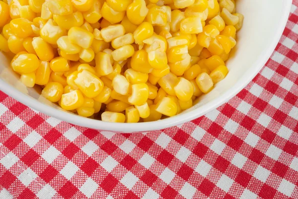 Yellow corn in a bowl — Stock Photo, Image