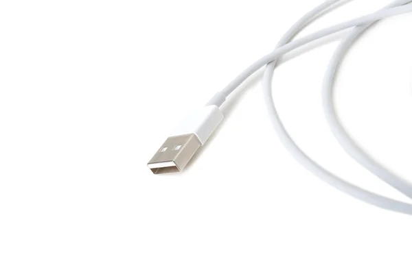 USB kabel bílý velký — Stock fotografie