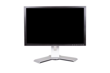 Beyaz bir arka yüzündeki büyük LCD ekran