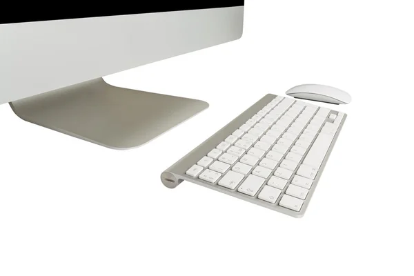 Tastiera di computer senza fili con l'alfabeto inglese e il topo — Foto Stock